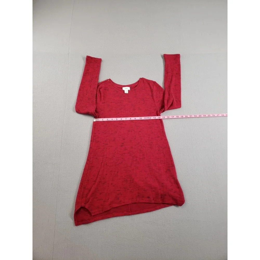 Old Navy Girls Sweater XL Red Heather Long Sleeve Asymmetric Hem Warm Tunic
